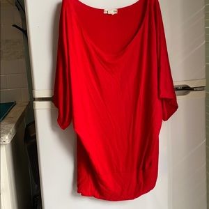 Red off the shoulder top